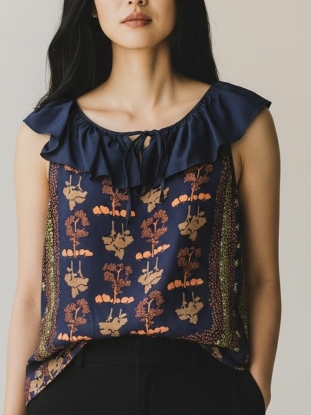 Portrait of Girl-100% Silk Blouse (Anthropologie)